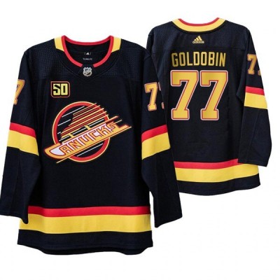 Vancouver Vancouver Canucks #77 Nikolay Goldobin 50th Anniversary Skate 201920 Jersey